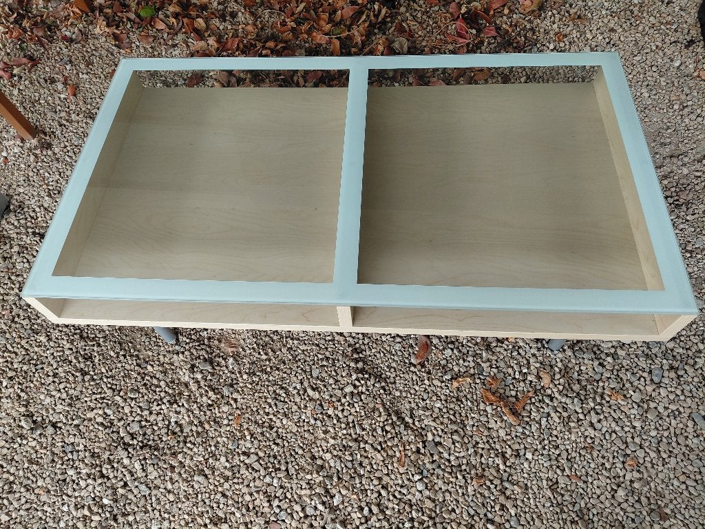 Moderne salontafel (bijna ongebruikt), Huis en Inrichting, Tafels | Salontafels, Ophalen, 100 tot 150 cm, 50 tot 100 cm, Zo goed als nieuw