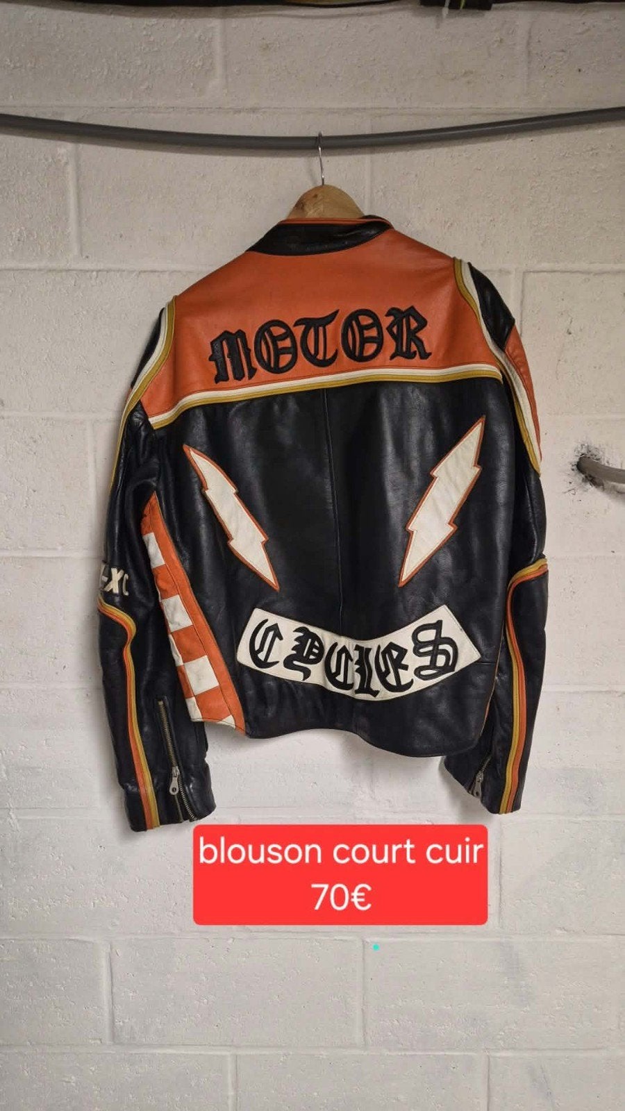 blouson homme en cuir, Motos, Enlèvement