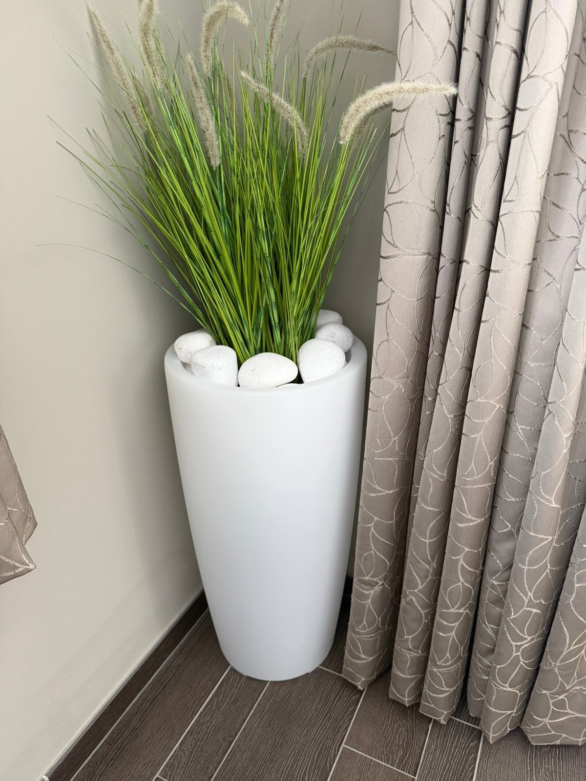 Jardinière lumineuse moderne avec pierres décoratives, Enlèvement, Comme neuf, Plante artificielle, Intérieur