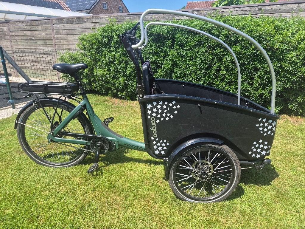 Bakfiets winther cargoo, Fietsen en Brommers, Gebruikt, Huif, 2 kinderen, Schijfrem