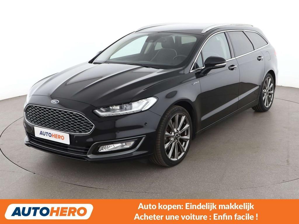Ford Mondeo 2.0 TDCi Vignale (bj 2018, automaat), Auto's, Gebruikt, Adaptive Cruise Control, Mondeo, Zwart