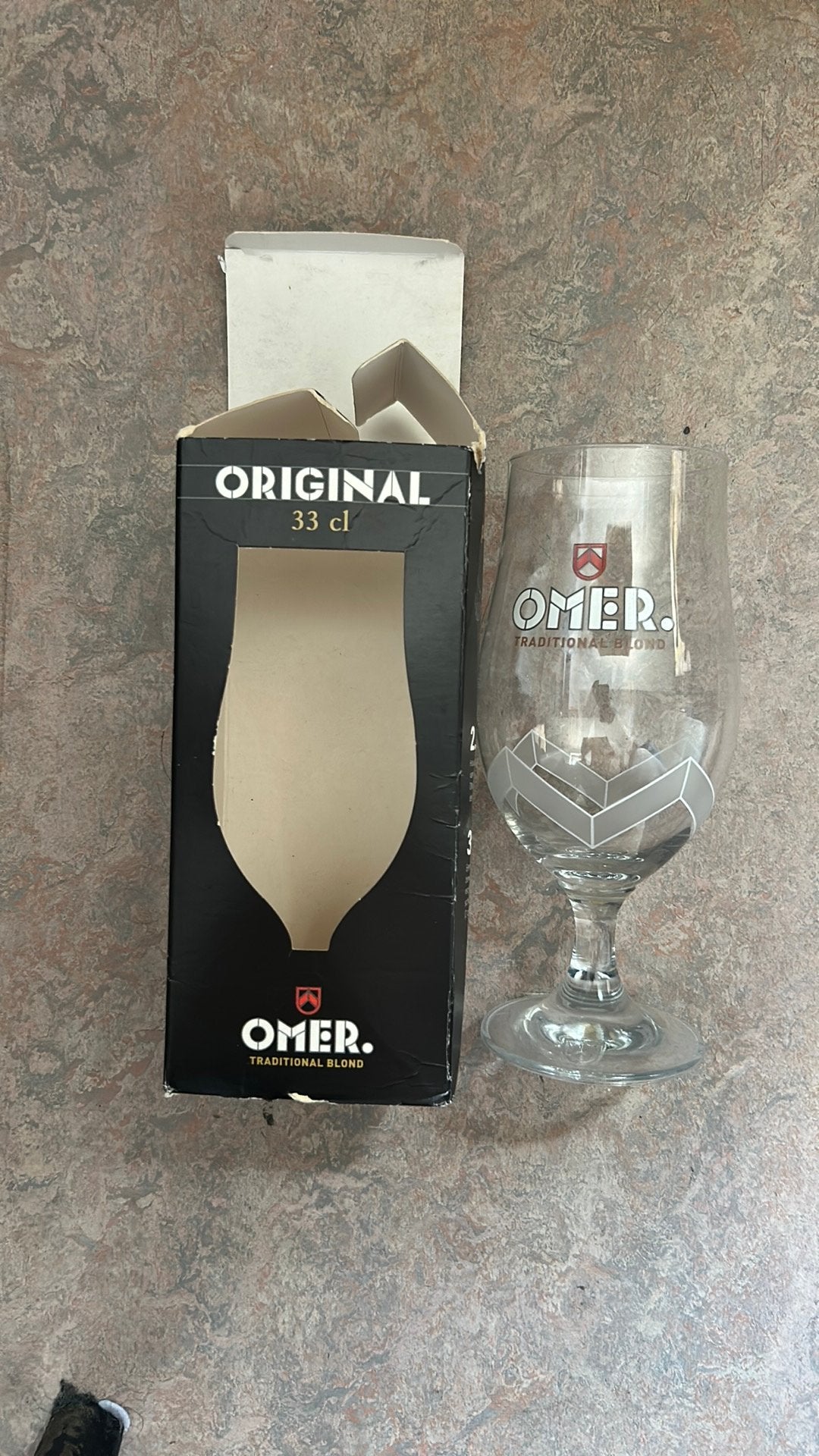 Verre à bière Omer., Collections, Enlèvement, Comme neuf