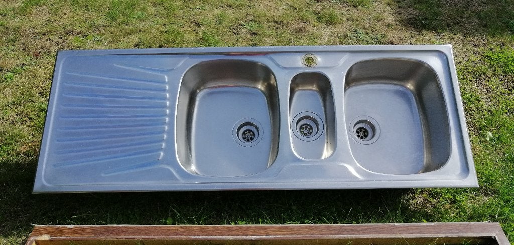 WASBAK  AFWASBAK  KEUKEN  TUINHUIS  BUITENKEUKEN  INOX, Ophalen, Gebruikt