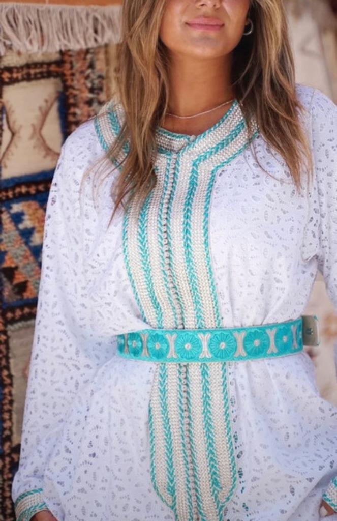 Kaftan, Kleding | Dames, Ophalen of Verzenden, Zo goed als nieuw, Wit