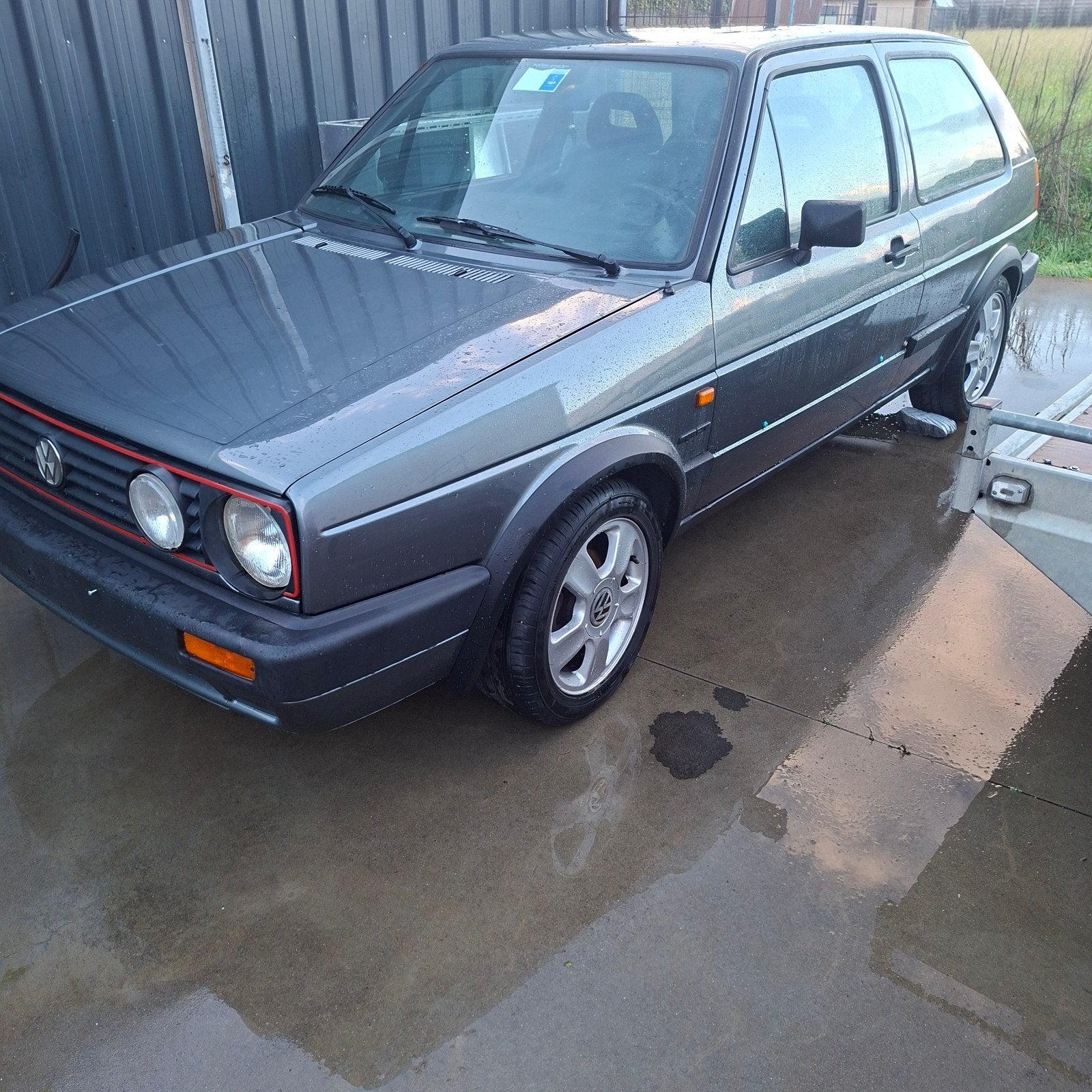 golf 2 syncro 4x4 bj 1987, Auto's, 100 kW, Zwart, Volkswagen, Leder en Stof