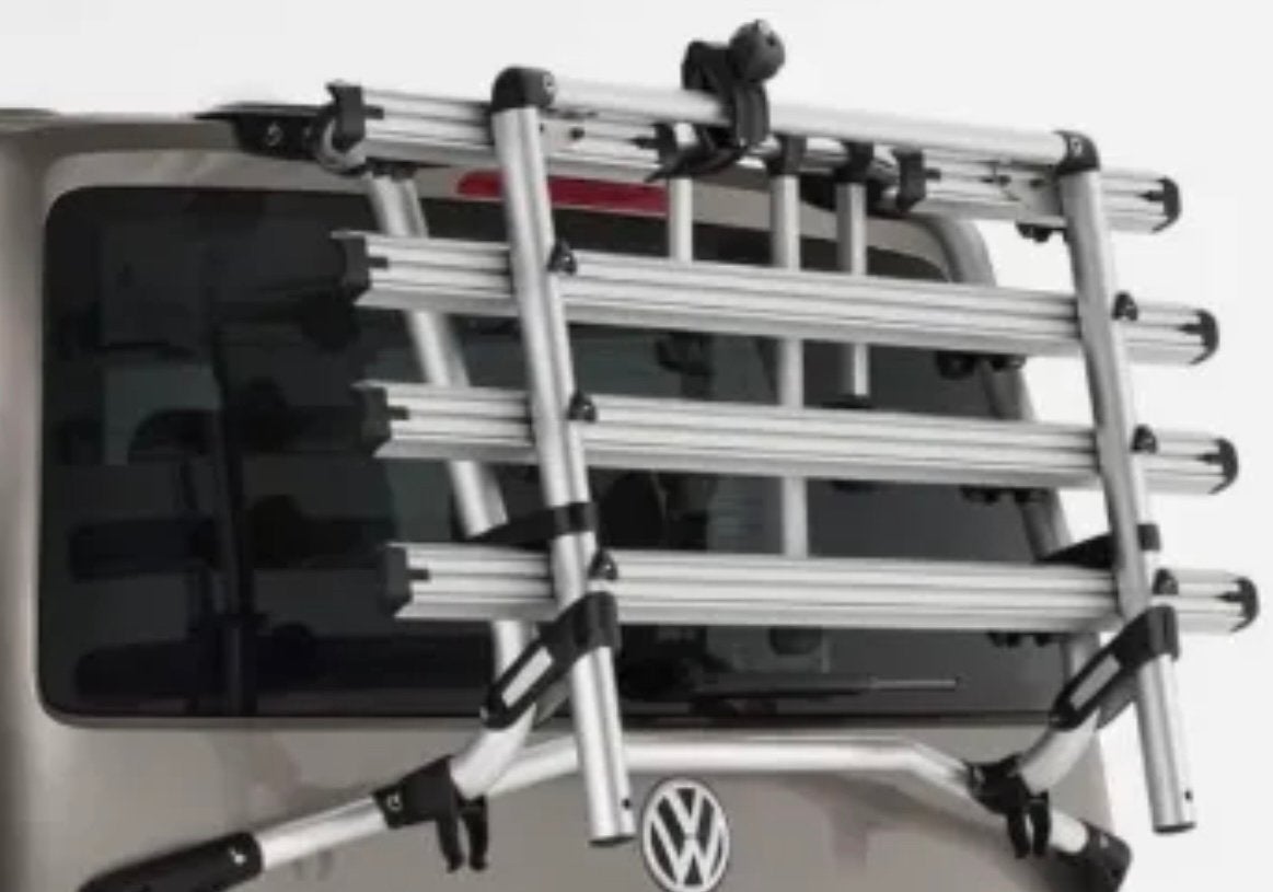 VW Originele fietsendrager voor achterklep T6 T6.1 4 fietsen, Auto diversen, Fietsendragers, Zo goed als nieuw, Achterklepdrager