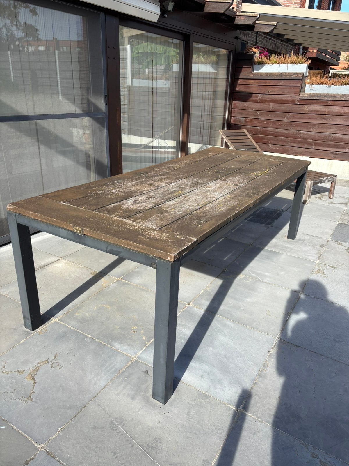 Table de jardin en teck, Jardin & Terrasse, Tables de jardin, Enlèvement, Utilisé, Rectangulaire, Bois de teck