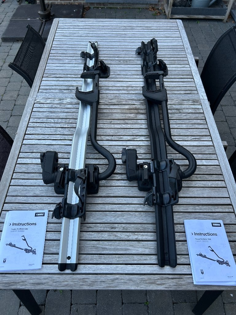 Thule proride 598 - 2 stuks of los, Ophalen, 2 fietsen, Zo goed als nieuw, Dakdrager