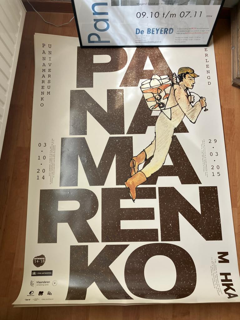 Reuze affiche Panamarenko, Antiek en Kunst, Ophalen of Verzenden