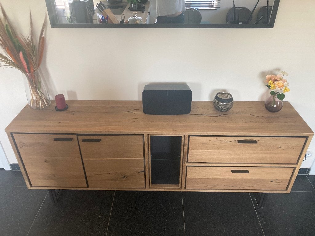 Dressoir, Huis en Inrichting, Ophalen, Met deur(en), Teakhout, Zo goed als nieuw