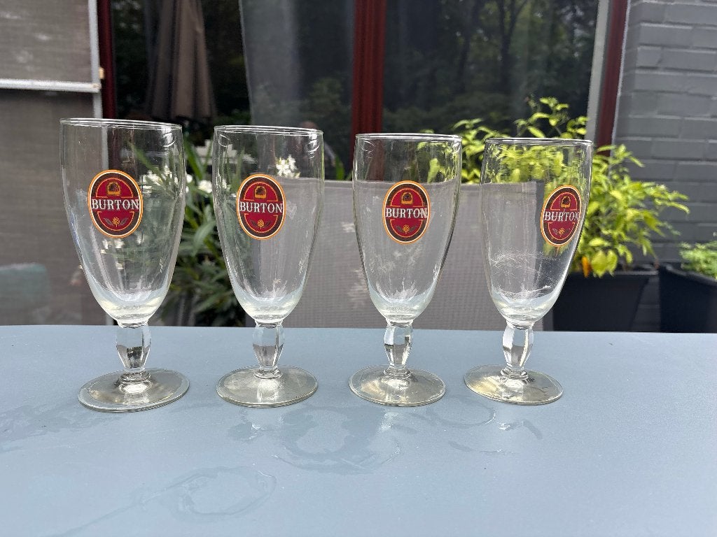 4 verres à bière Burton, Enlèvement ou Envoi, Comme neuf, Verre ou Verres