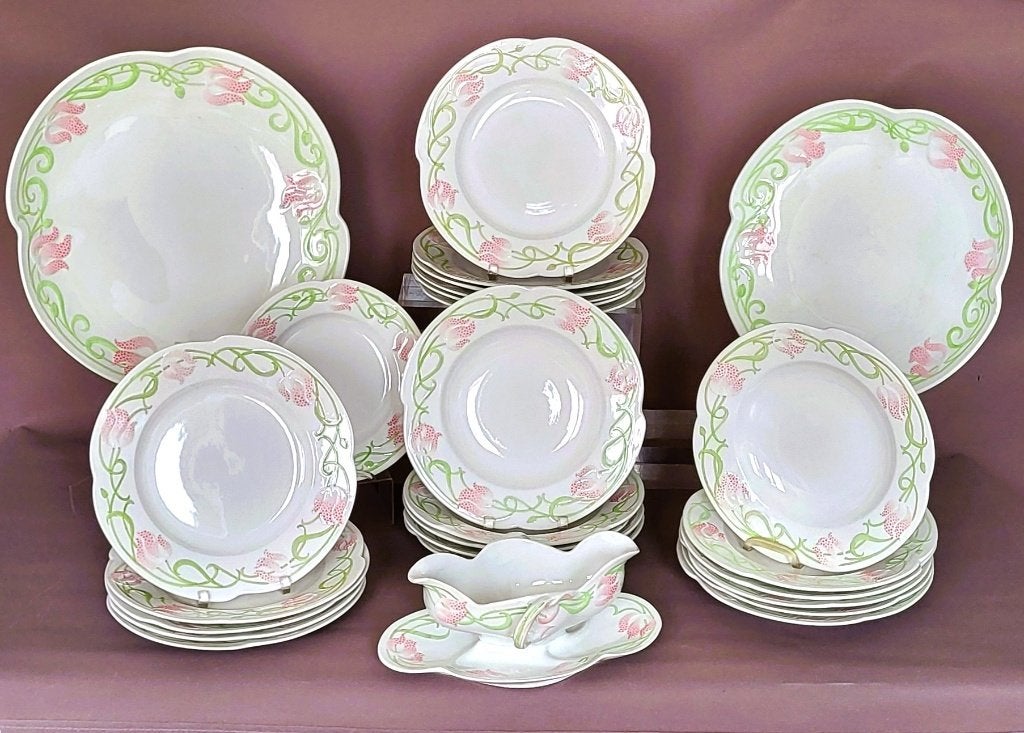 ✔️Servies U&C Sarreguemines TIRCIS Art-Nouveau, Ophalen of Verzenden