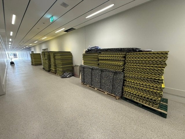 Tatami vechtsportmatten 100x100x2,6 GEBRUIKT VOOR EVENEMENT, Sport en Fitness, Vechtsporten en Zelfverdediging, Ophalen of Verzenden