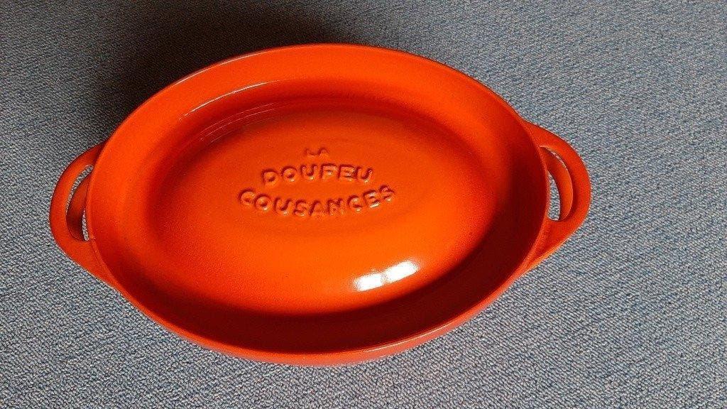 Cousances La Doufeu gietijzeren braadpan als nieuw!!!, Ophalen of Verzenden, Zo goed als nieuw, Koekenpan of Braadpan, Keramische plaat