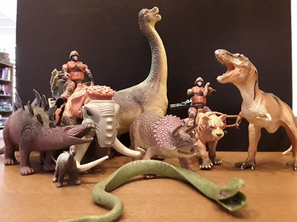 Figurines dinosaures et rangers, Enlèvement, Utilisé