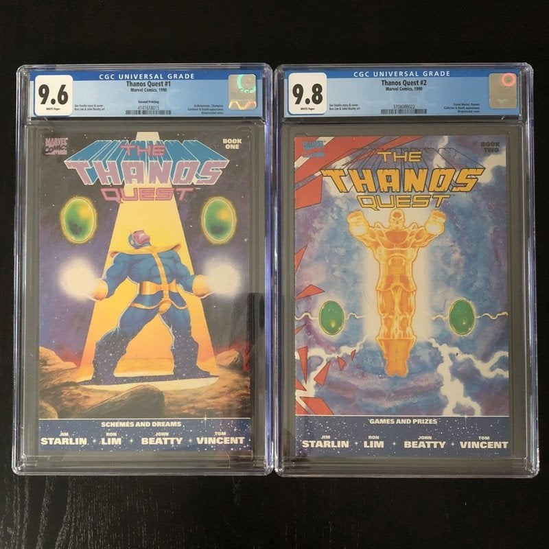 Thanos Quest Vol.1 #1 & 2 CGC Set (1990) 9.6/9.8, Livres, BD | Comics, Neuf, Marvel Comics, Série complète ou Série, Amérique