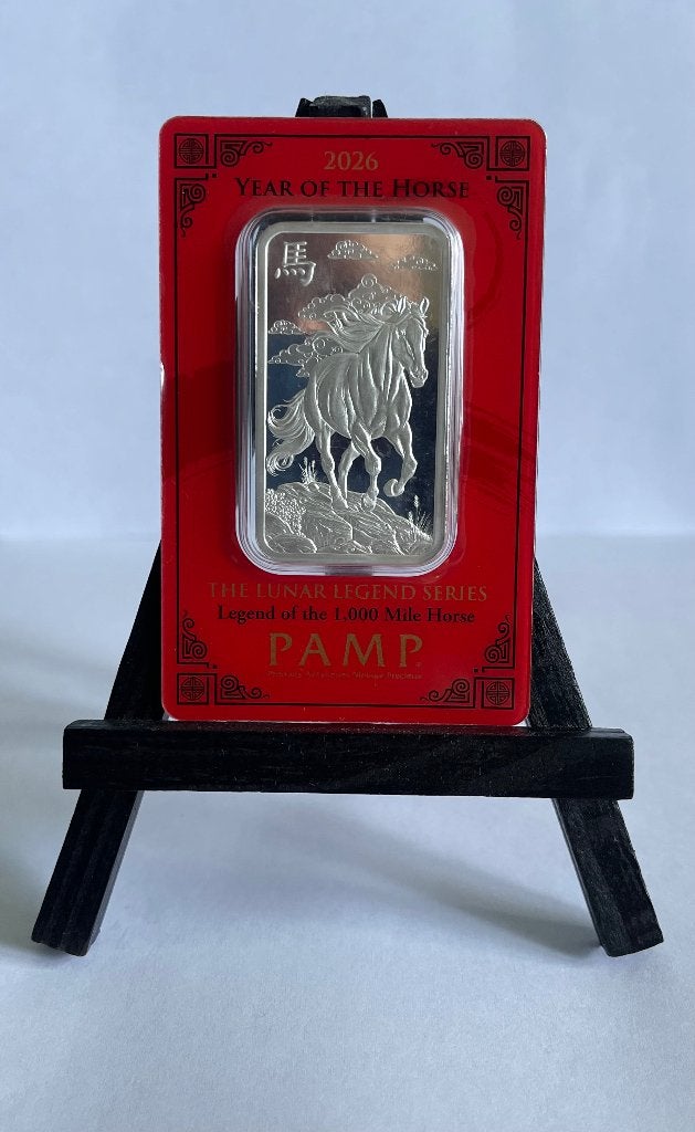 Pamp Lunar Series Year of the horse 2026 zilveren baar 1oz, Timbres & Monnaies, Métaux nobles & Lingots, Envoi, Argent