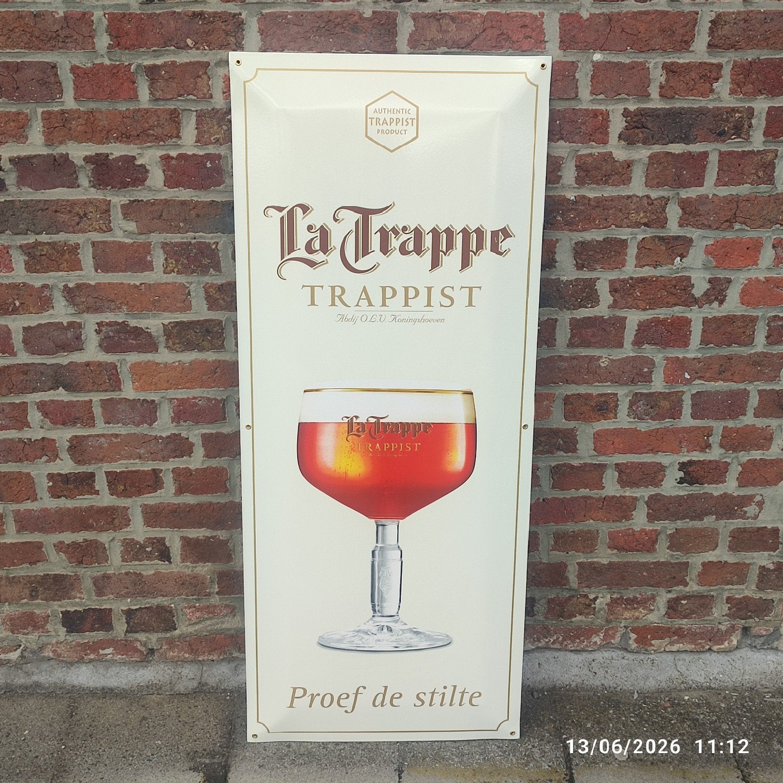 Grande plaque émaillée LA TRAPPE ., Enlèvement, La Trappe