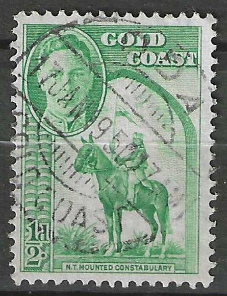 Gold Coast 1948 - Yvert 128 - Rijkswachter te paard. (ST), Verzenden, Gestempeld