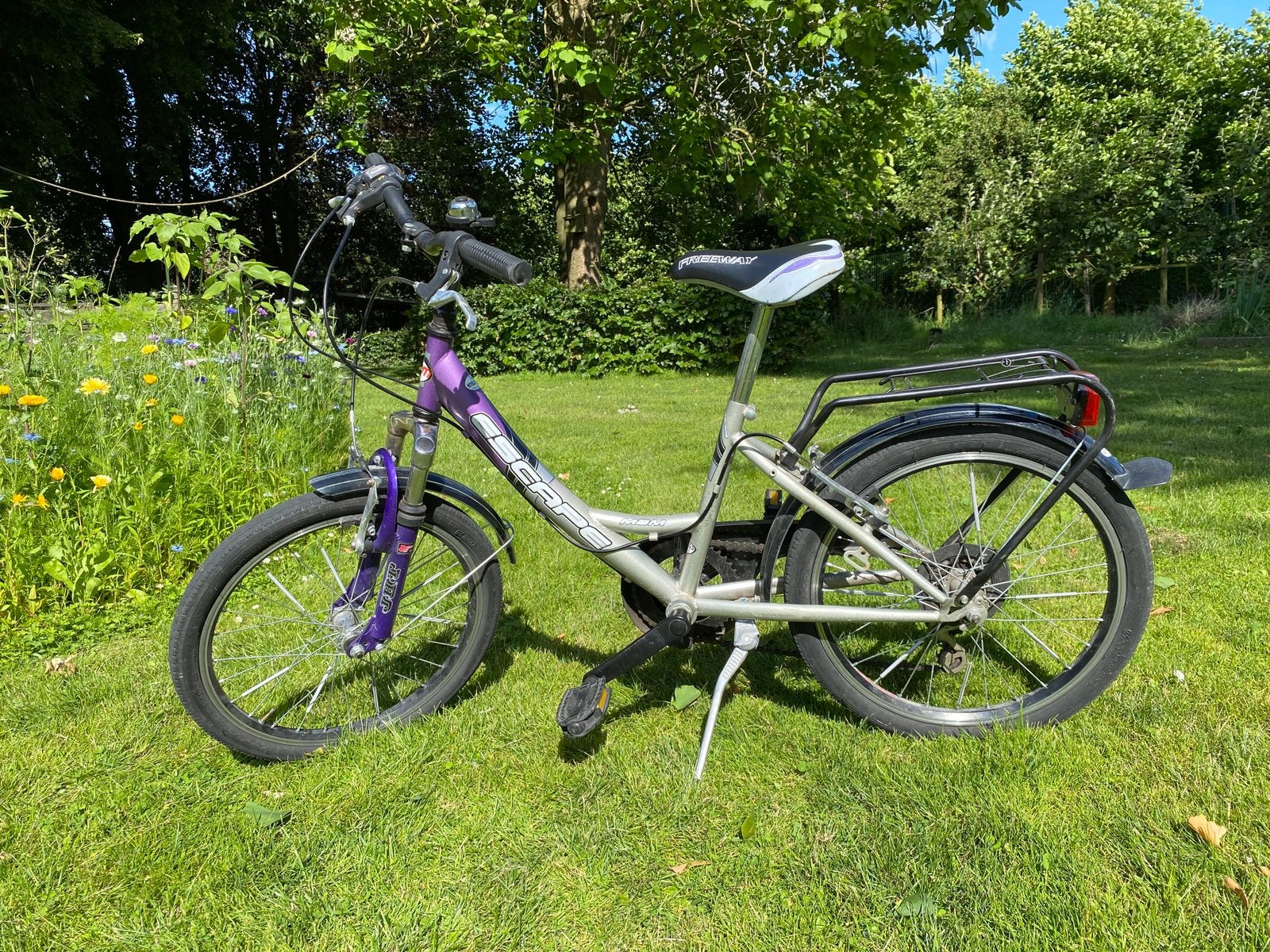Mooie kinderfiets met versnellingen 20inch, Fietsen en Brommers, Fietsen | Meisjes, Ophalen, Gebruikt, Velgrem, Versnellingen
