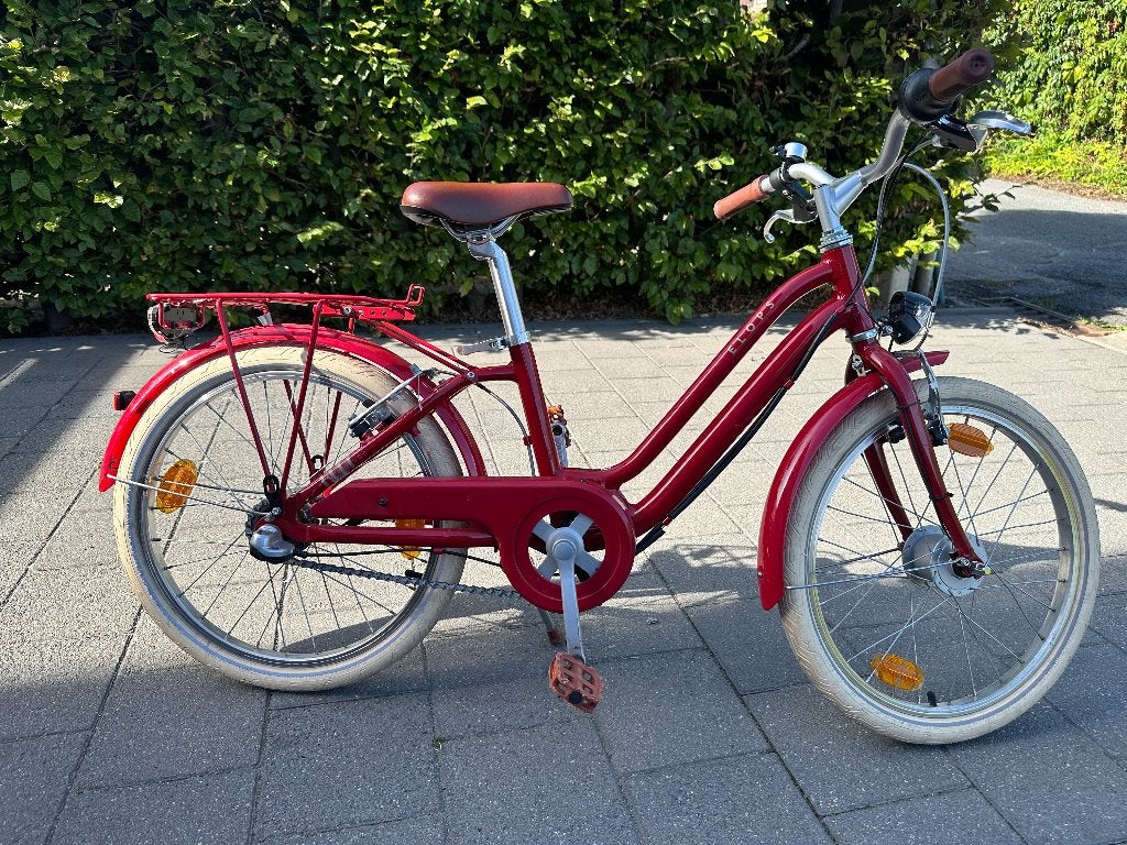 BTWIN Stadsfiets voor kinderen Elops 900 rood 20 inch, Ophalen, Velgrem, Zo goed als nieuw, Btwin Decathlon