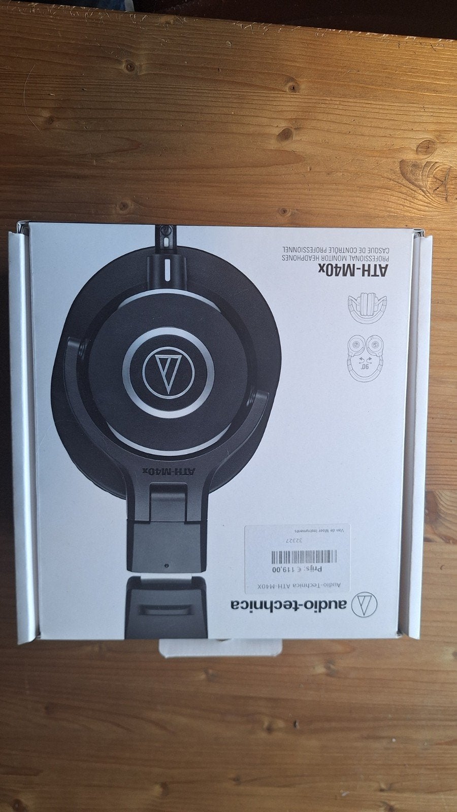 Audio-Technica ATH-M40X, TV, Hi-fi & Vidéo, Neuf, Autres marques, Noir, Enlèvement