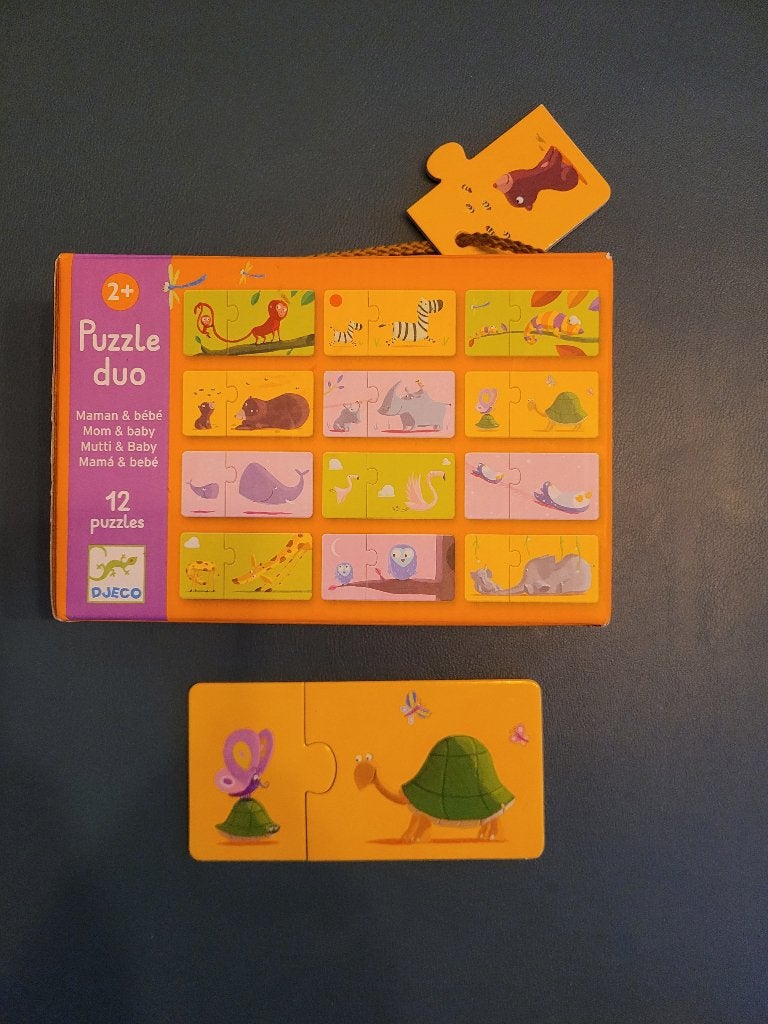 Puzzel duo Djeco, Enlèvement ou Envoi, 10 à 50 pièces, Comme neuf, 2 à 4 ans