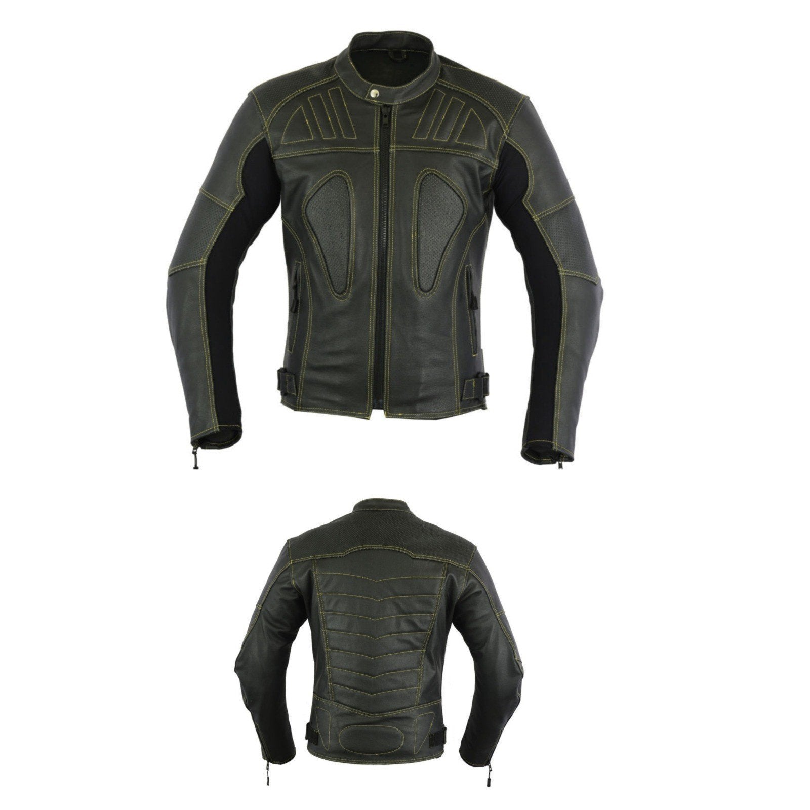 veste de Moto en cuir neuf CE protecteurs, Motos, Envoi, Neuf, avec ticket, Manteau | cuir