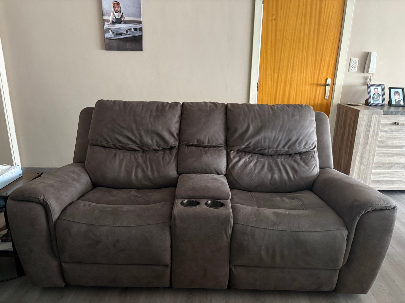 WEBA Cluny 3+2 salon – 5 elektrische relaxen -perfecte staat, Ophalen, 100 tot 125 cm, Zo goed als nieuw, Rechte bank