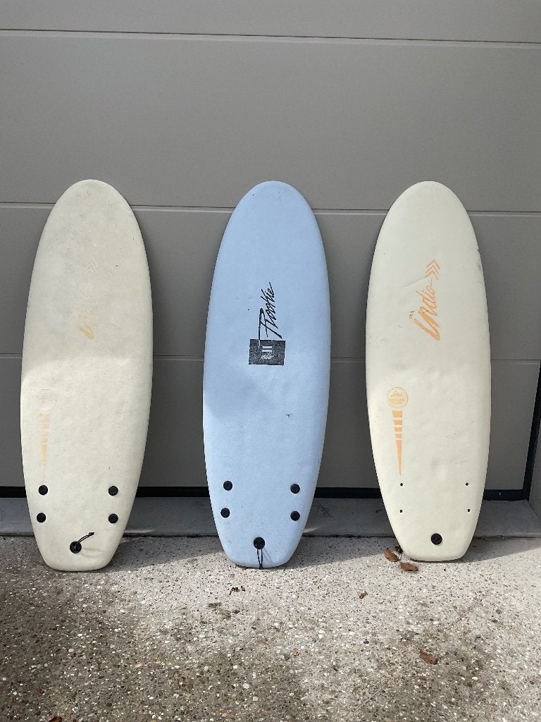 Kinder Softtop Surfboards, Sports nautiques & Bateaux, Enlèvement, Utilisé, Autres types, Avec ailerons