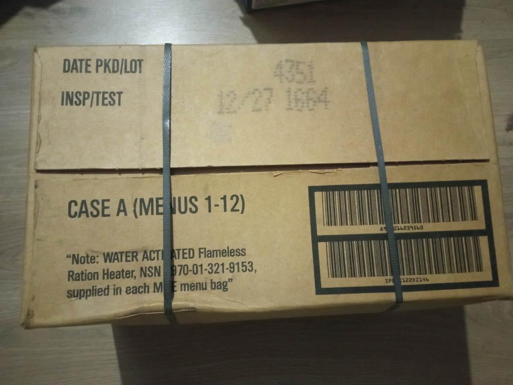US Militaria Box met 12 MRE EPA-rantsoenen, Verzamelen, Militaria | Algemeen, Ophalen of Verzenden, Landmacht, Overige typen