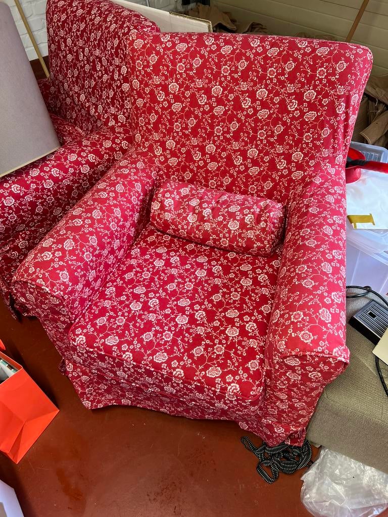 2 zetels bloemenprint, Maison & Meubles, Fauteuils, Enlèvement, Comme neuf