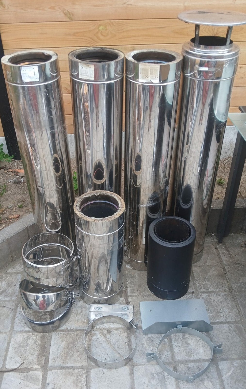 Kit complet de conduit cheminée double paroi, Enlèvement, Inox