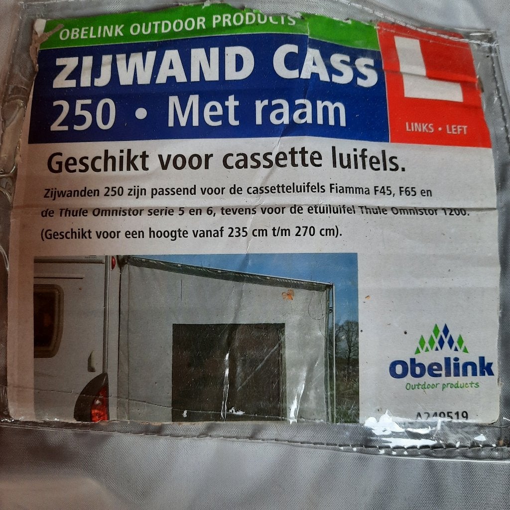 Zijwand luifel, Caravans en Kamperen, Ophalen, Zo goed als nieuw