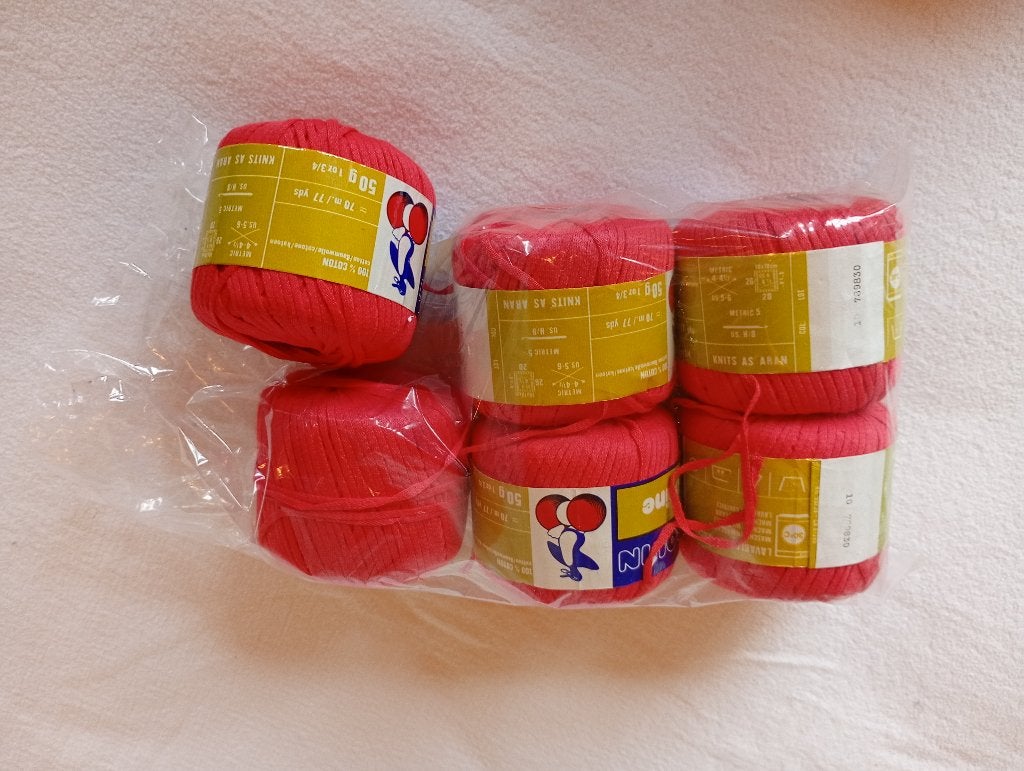 Laine rouge Pingouin 100 % coton, Hobby & Loisirs créatifs, Tricot & Crochet, Enlèvement, Neuf, Tricot ou Crochet, Laine ou Fils