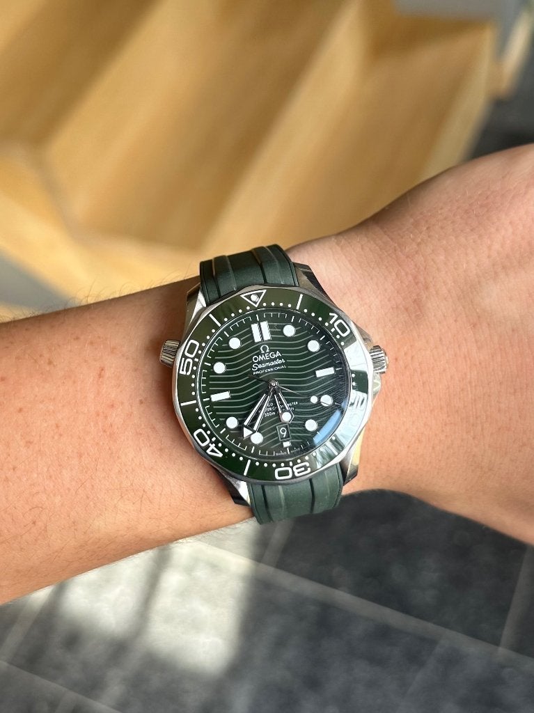 Omega Seamaster Diver 300M Co-Axial "Seaweed" – Full Set, Handtassen en Accessoires, Horloges | Heren, Ophalen, Staal, Staal, Polshorloge