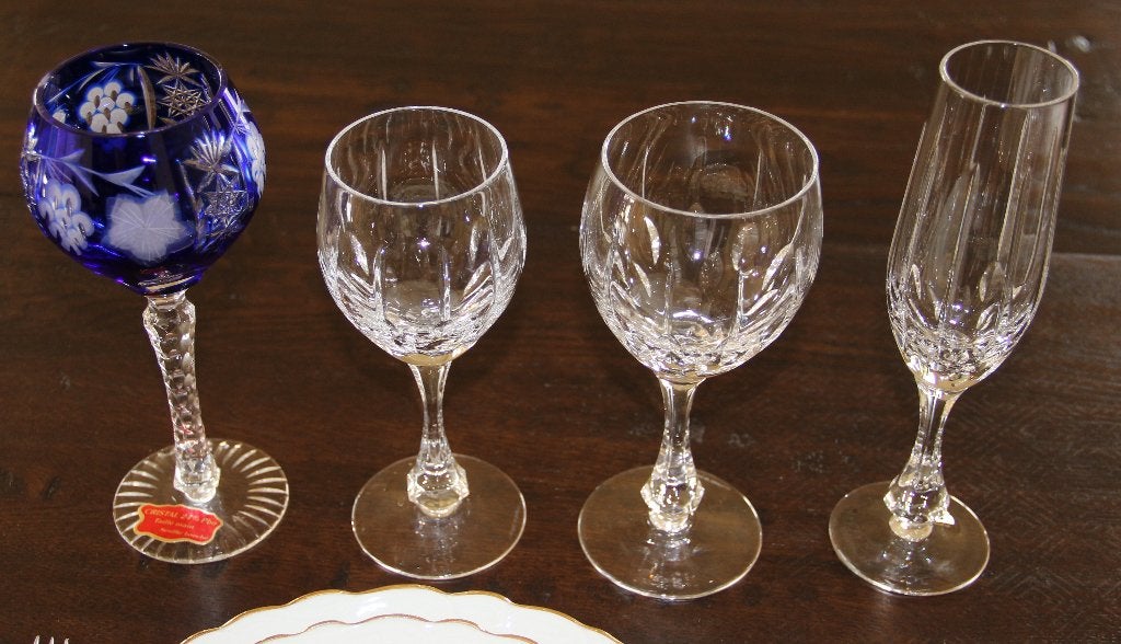 Set kristallen glazen, Ophalen