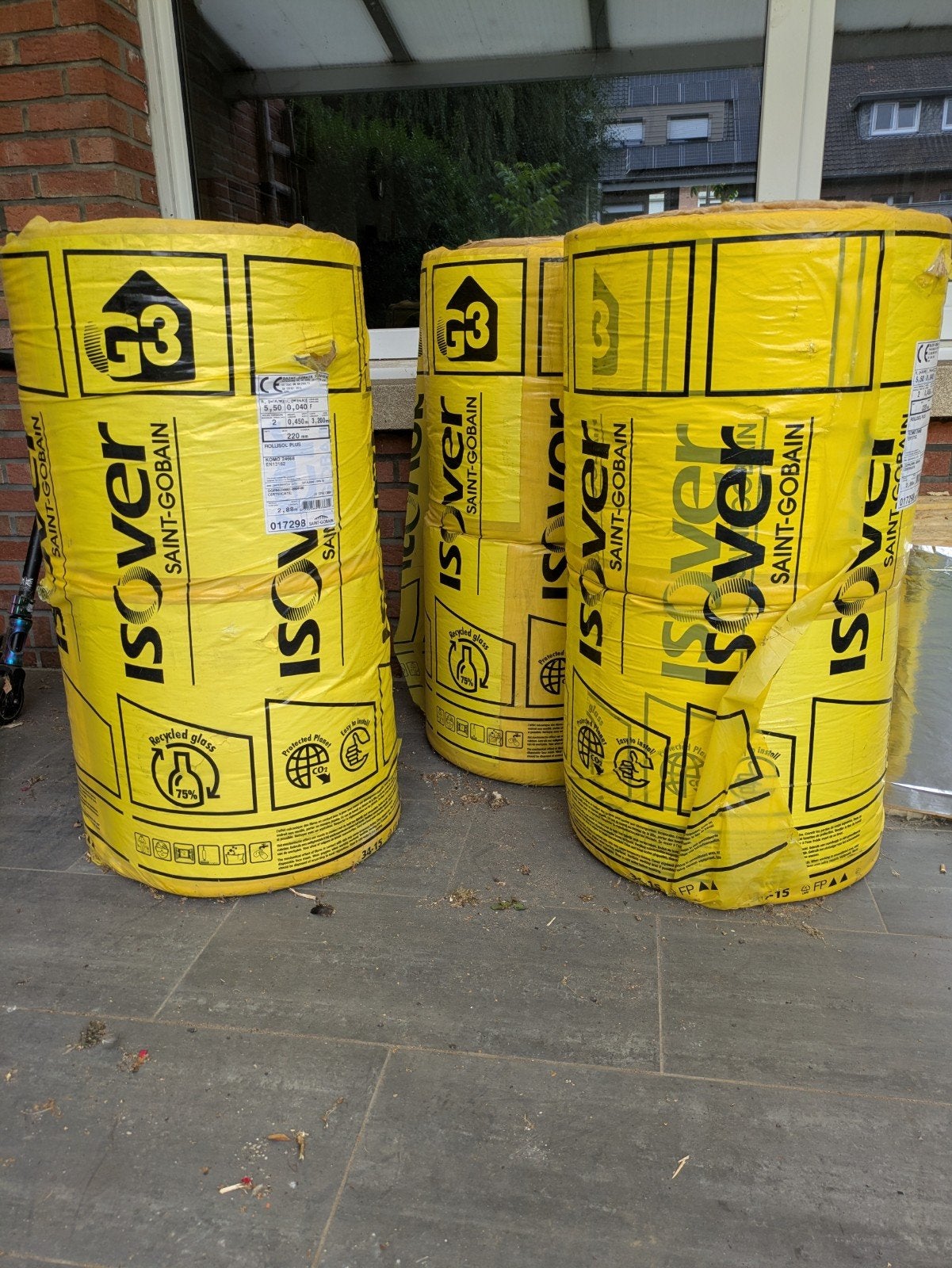 3 pakken Isover, Doe-het-zelf en Bouw, Ophalen, Glaswol