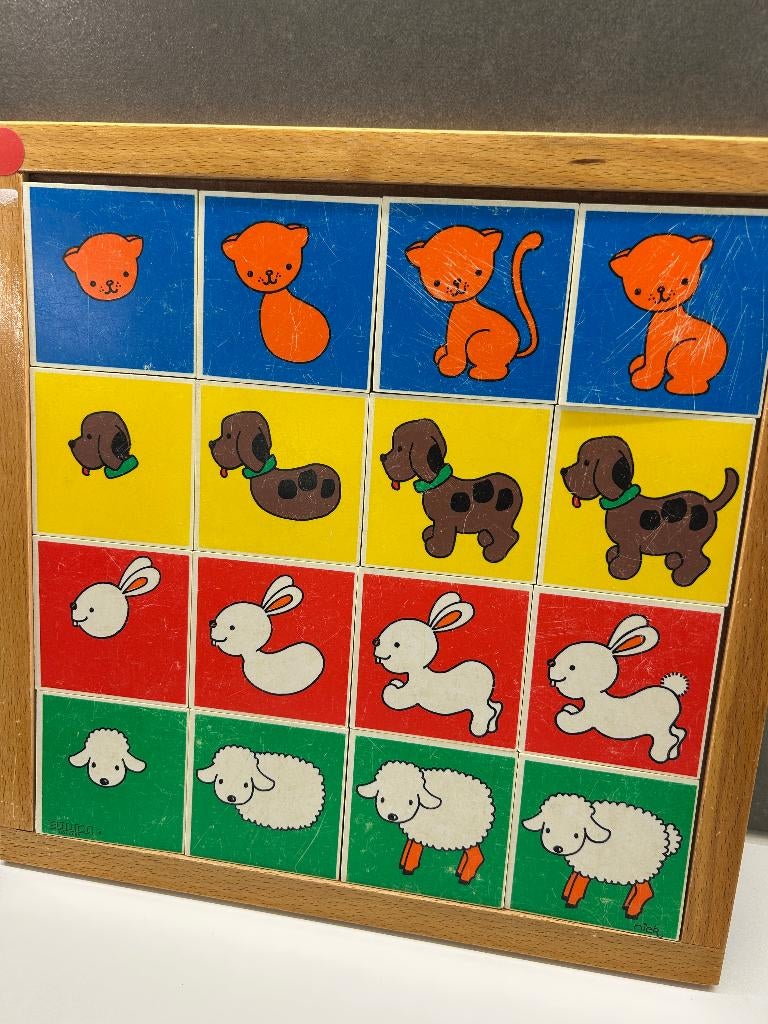 Vintage houten puzzel - Educo, Ophalen, Gebruikt