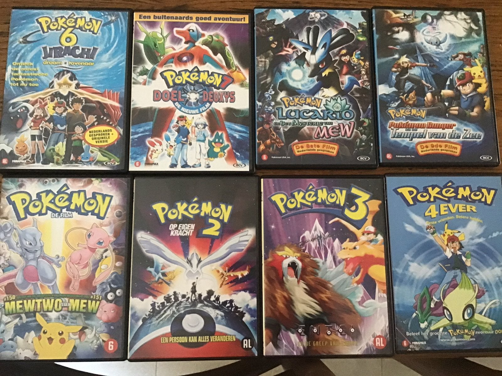 8 dvd film’s pokémon, Cd's en Dvd's, Ophalen of Verzenden, Zo goed als nieuw, Film
