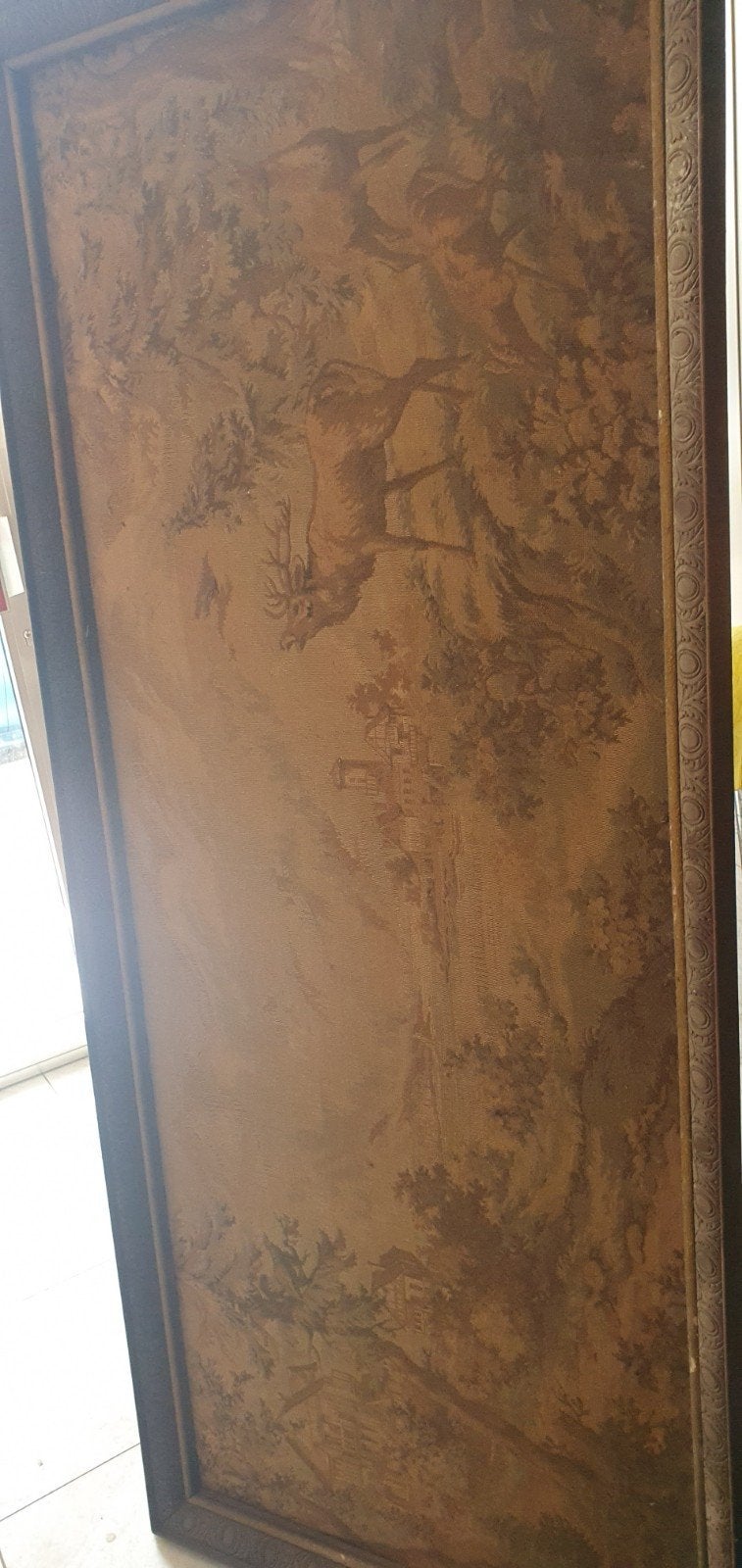 Wandtapijt op canvas, Ophalen