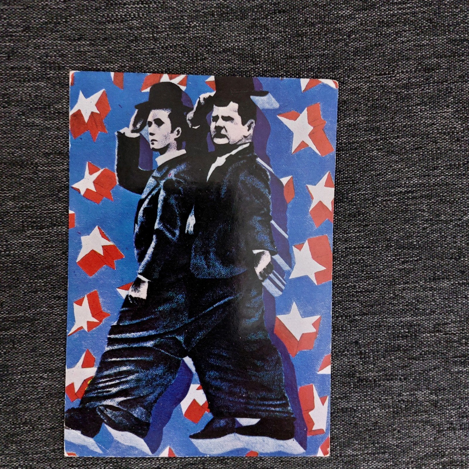 fotokaart Laurel en Hardy, Verzamelen, Ophalen of Verzenden