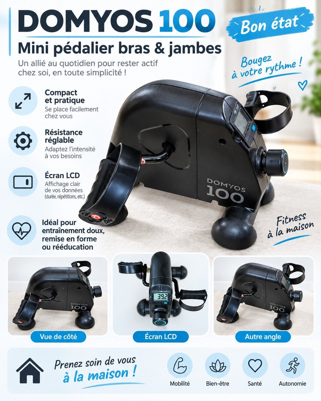 Domyos 100 mini-pedalboard, Ophalen of Verzenden, Zo goed als nieuw