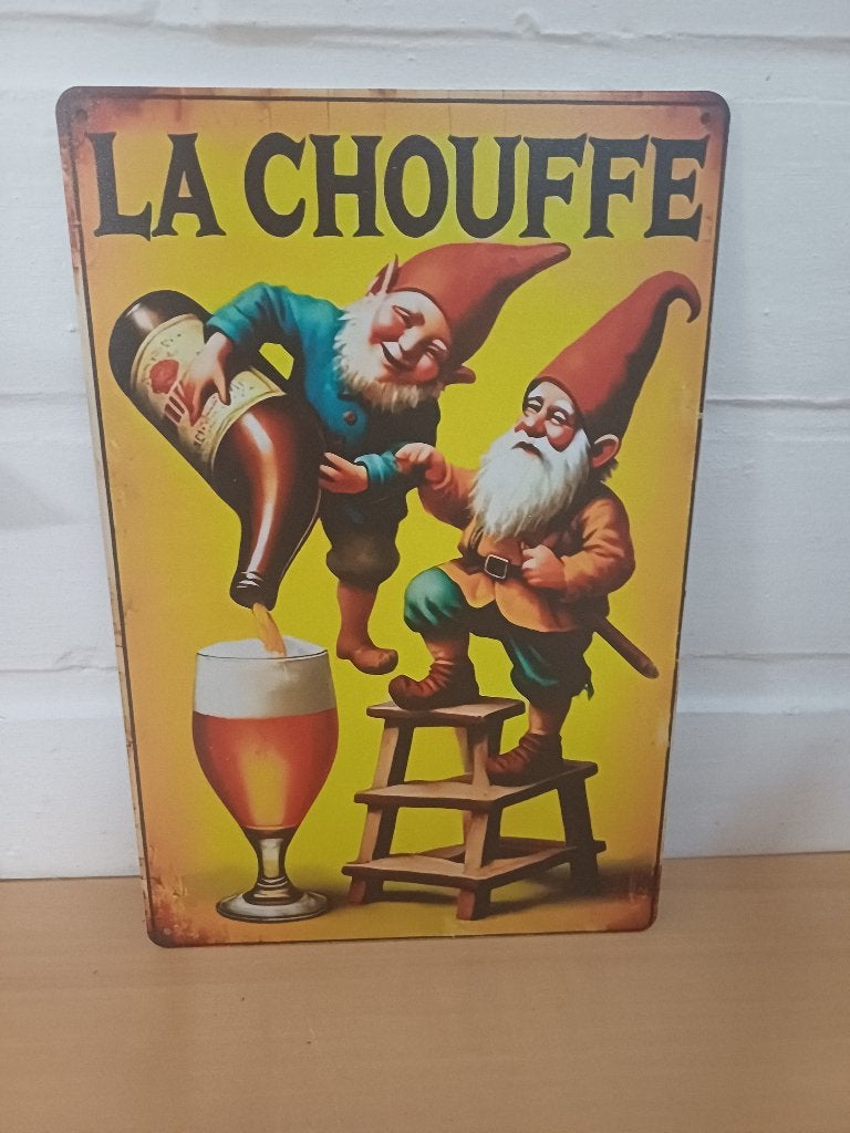 La Chouffe reclameborden mancave zomerterras, Verzamelen, Biermerken, Verzenden