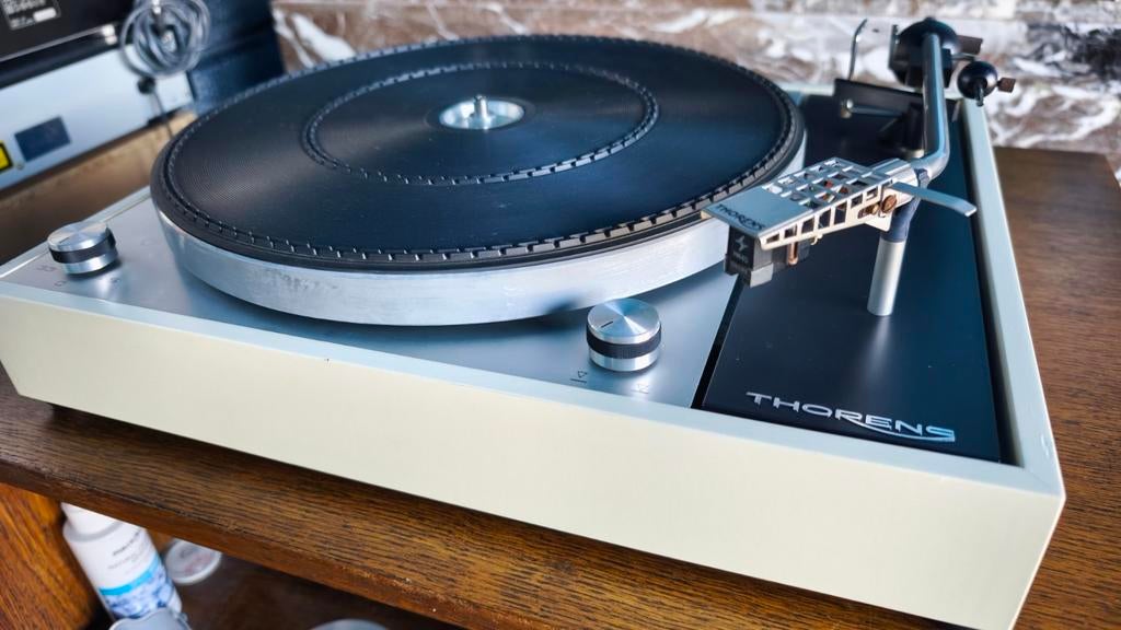 Thorens TD 150 MK2 White Vintage Retro Platenspeler Turntabl, Ophalen, Platenspeler, Thorens