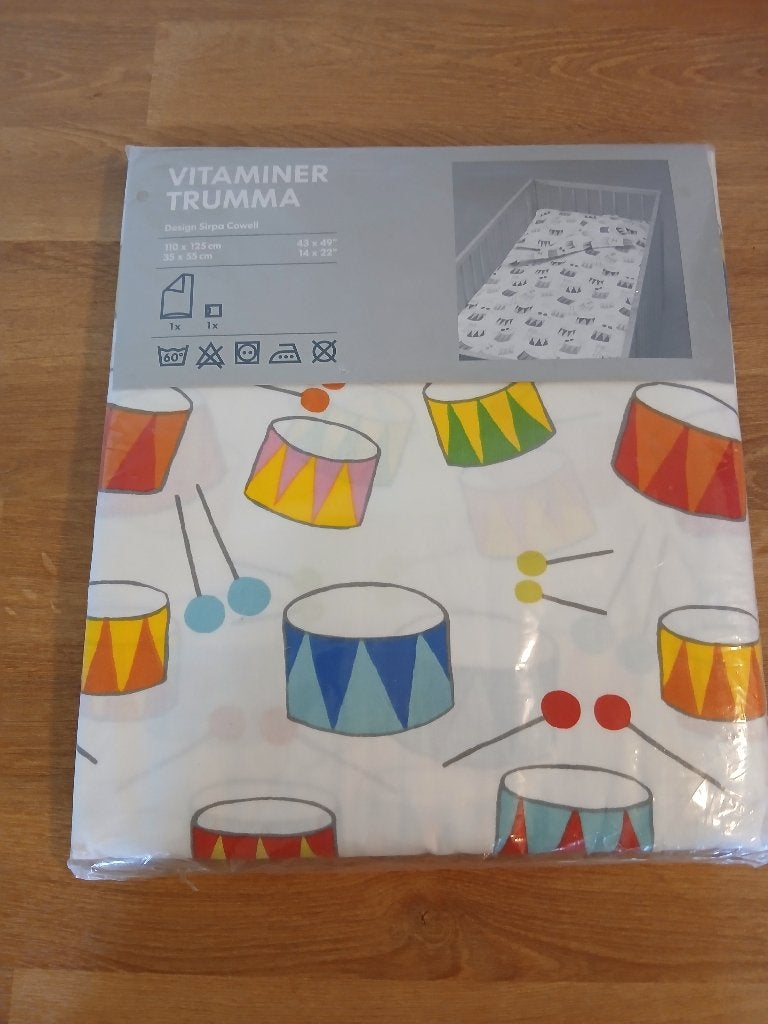 Couvre-lit pour bébé avec tambours, Enlèvement, Neuf, Multicolore, IKEA