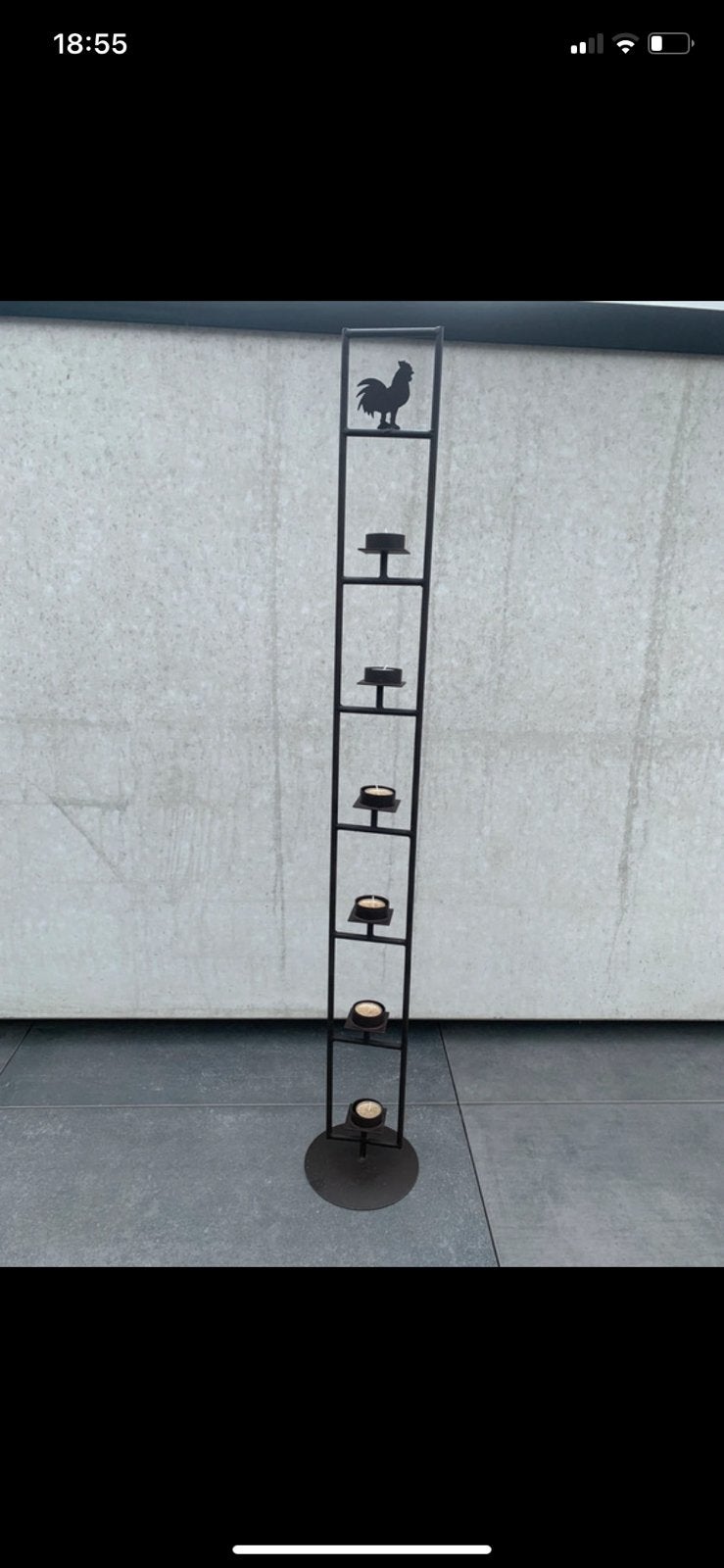 Bougeoir sur pied, Enlèvement ou Envoi, 114 cm, Utilisé, Métal