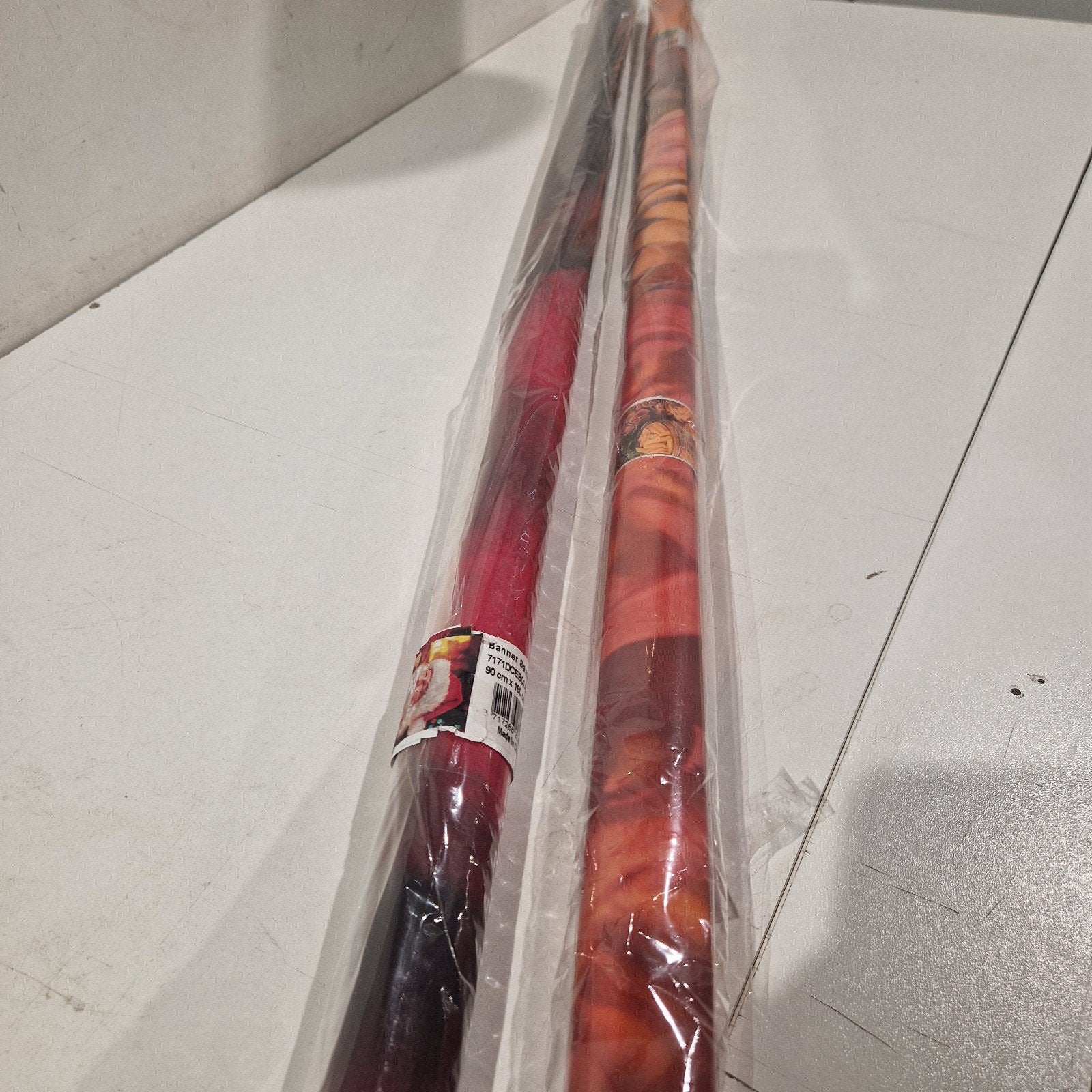 2 banners 180 x 90 cm , Samuel en pasta uit winkel, Ophalen of Verzenden, Zo goed als nieuw, Versiering