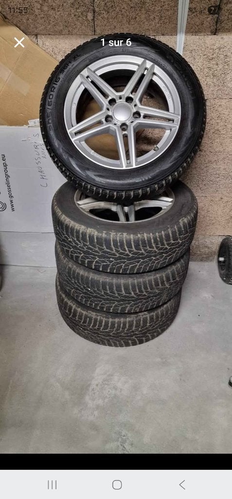 PNEUS NOKIAN + JANTES, Autos : Pièces & Accessoires, Pneus & Jantes, Pneus hiver, 16 pouces, 205 mm, Pneu(s)