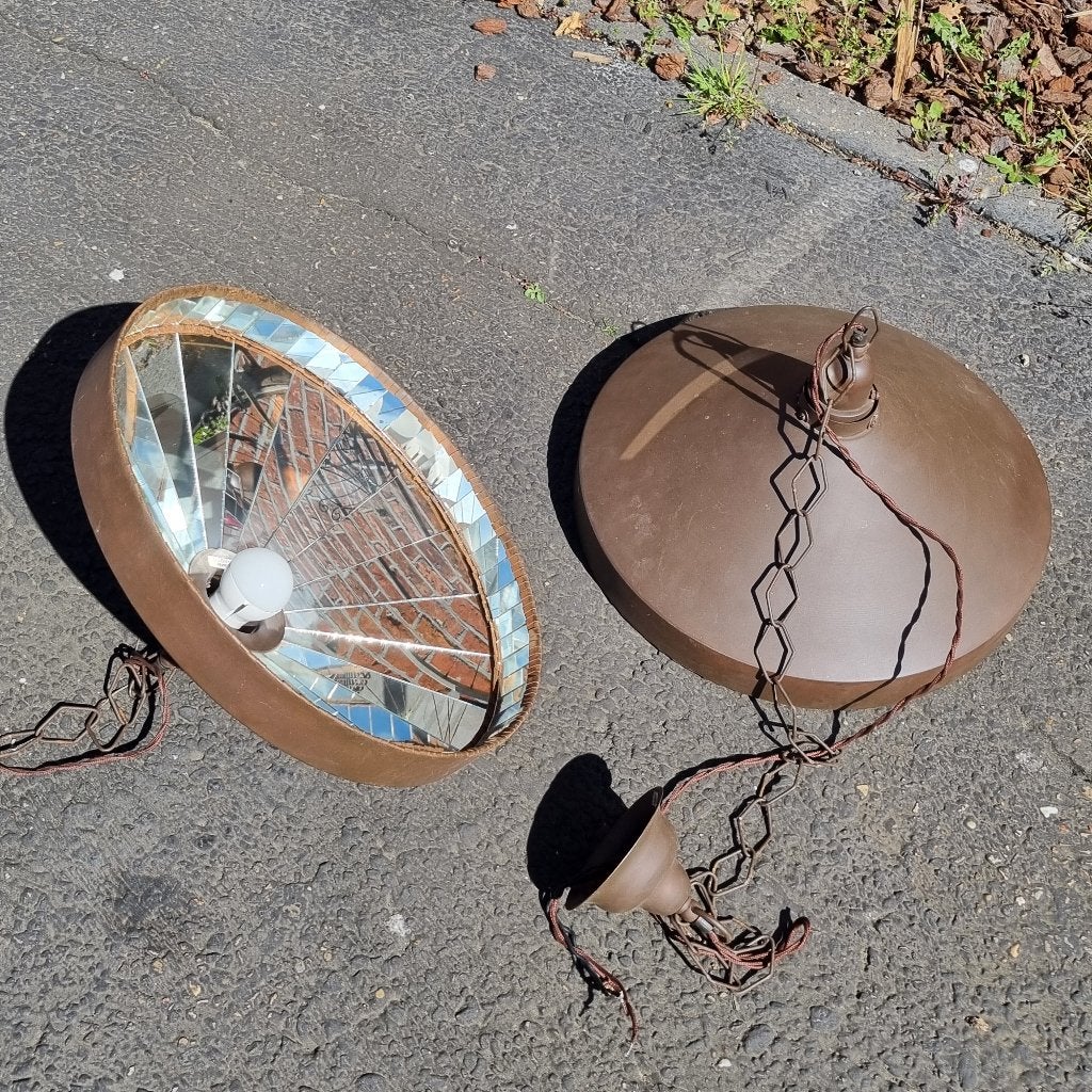 2x hanglamp met spiegel, Ophalen